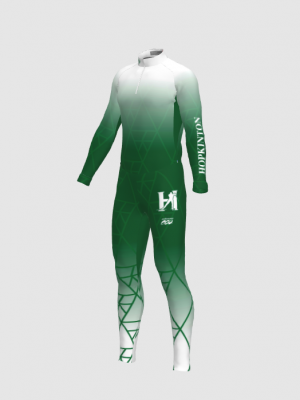 Podiumwear Unisex Silver Two-Piece Race Suit