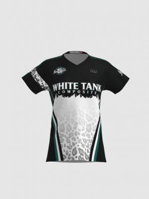 Podiumwear Women's Silver Short Sleeve MTB Jersey - NEW FABRIC 2025!
