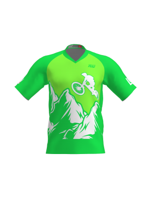 Podiumwear Men's Silver Short Sleeve MTB Jersey - New Fabric 2025!
