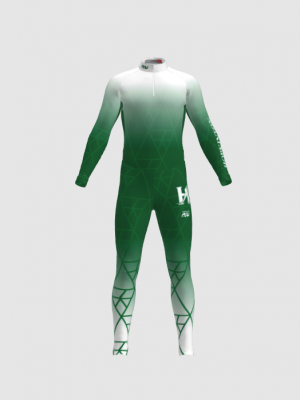 Podiumwear Unisex Silver Two-Piece Race Suit