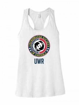 Podiumwear Women's Cotton Racerback Tank with Print