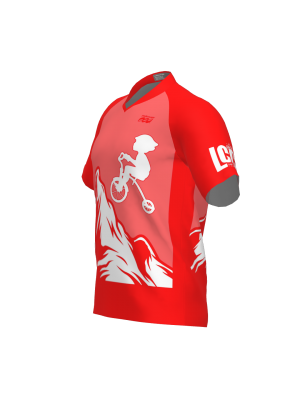 Podiumwear Men's Silver Short Sleeve MTB Jersey - New Fabric 2025!