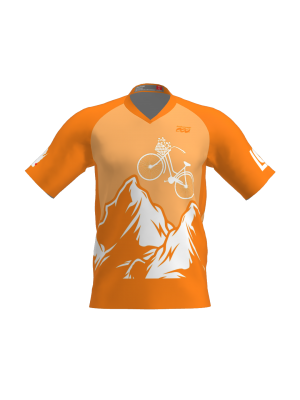 Podiumwear Men's Silver Short Sleeve MTB Jersey - New Fabric 2025!