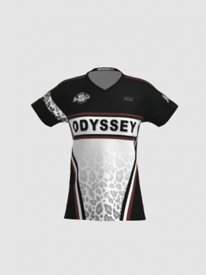 Podiumwear Women's Silver Short Sleeve MTB Jersey - NEW FABRIC 2025!