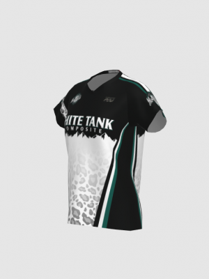 Podiumwear Women's Silver Short Sleeve MTB Jersey - NEW FABRIC 2025!
