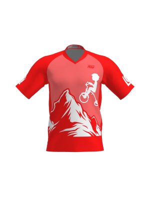 Podiumwear Men's Silver Short Sleeve MTB Jersey - New Fabric 2025!