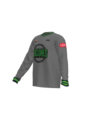 Podiumwear Unisex Silver Long Sleeve Tech Tee - New Fabric 2025!