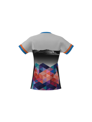 Podiumwear Women's Silver Short Sleeve MTB Jersey - NEW FABRIC 2025!