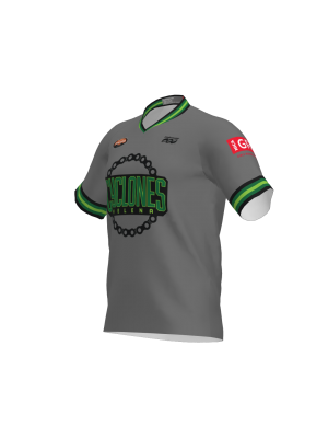 Podiumwear Men's Silver Short Sleeve MTB Jersey - New Fabric 2025!