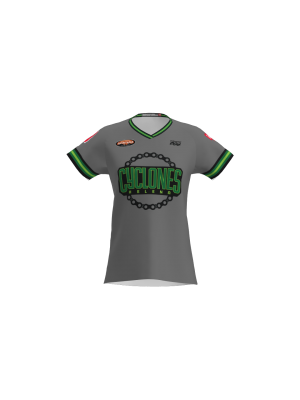 Podiumwear Women's Silver Short Sleeve MTB Jersey - NEW FABRIC 2025!
