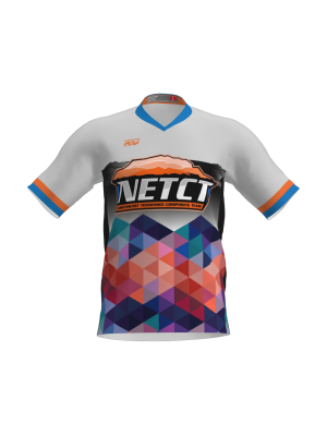 Podiumwear Men's Silver Short Sleeve MTB Jersey - New Fabric 2025!