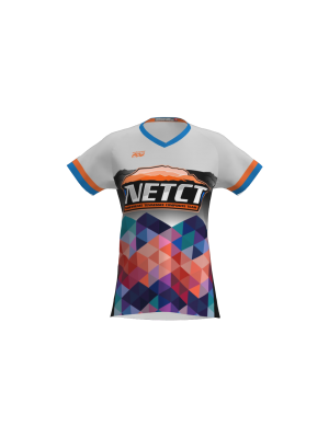 Podiumwear Women's Silver Short Sleeve MTB Jersey - NEW FABRIC 2025!