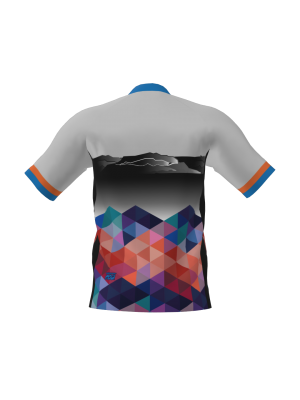Podiumwear Men's Silver Short Sleeve MTB Jersey - New Fabric 2025!