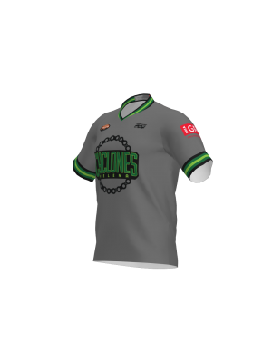 Podiumwear Men's Silver Short Sleeve MTB Jersey - New Fabric 2025!