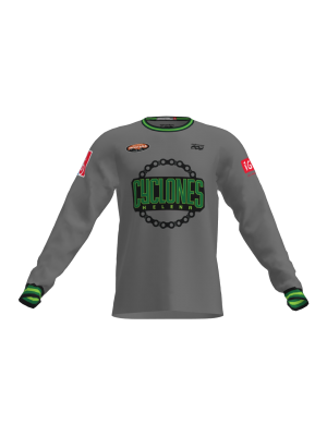 Podiumwear Unisex Silver Long Sleeve Tech Tee - New Fabric 2025!