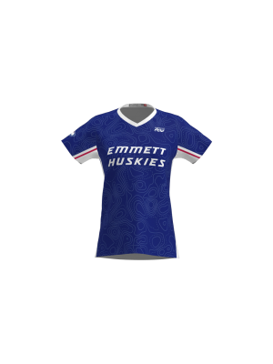 Podiumwear Women's Silver Short Sleeve MTB Jersey - NEW FABRIC 2025!