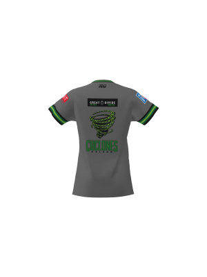 Podiumwear Women's Silver Short Sleeve MTB Jersey - NEW FABRIC 2025!