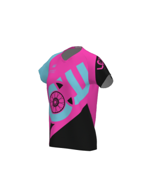 Podiumwear Women's Silver Short Sleeve MTB Jersey - NEW FABRIC 2025!