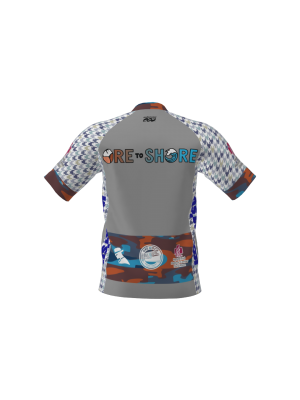 Podiumwear Men's Silver Short Sleeve MTB Jersey - New Fabric 2025!