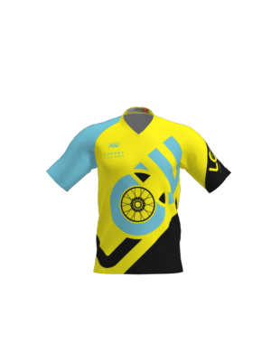 Podiumwear Men's Silver Short Sleeve MTB Jersey - New Fabric 2025!
