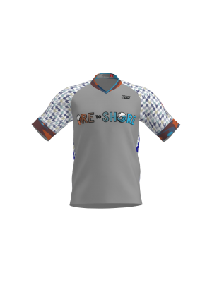 Podiumwear Men's Silver Short Sleeve MTB Jersey - New Fabric 2025!