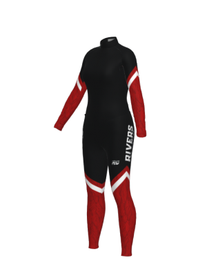 Podiumwear Women's Silver Two-Piece Race Suit