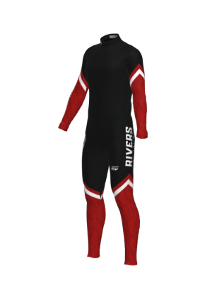 Podiumwear Unisex Silver Two-Piece Race Suit