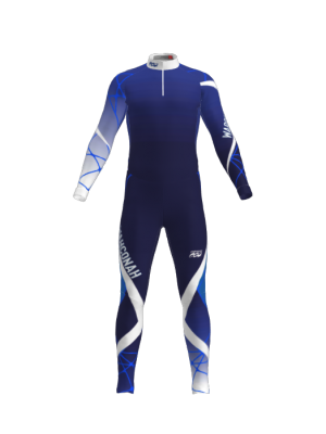 Podiumwear Unisex Silver Two-Piece Race Suit