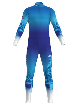 Podiumwear Unisex Silver Two-Piece Race Suit