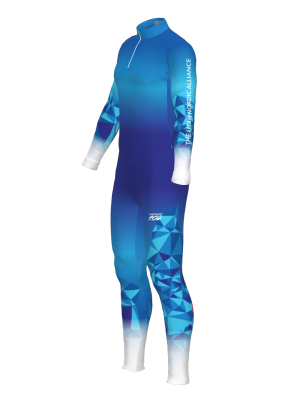 Podiumwear Unisex Silver Two-Piece Race Suit