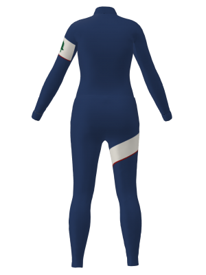 Podiumwear Women's Silver Two-Piece Race Suit