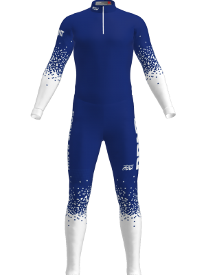 Podiumwear Unisex Silver Two-Piece Race Suit