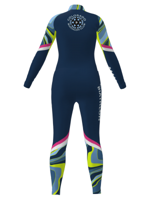 Podiumwear Women's Silver Two-Piece Race Suit