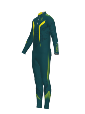 Podiumwear Unisex Gold Two-Piece Race Suit