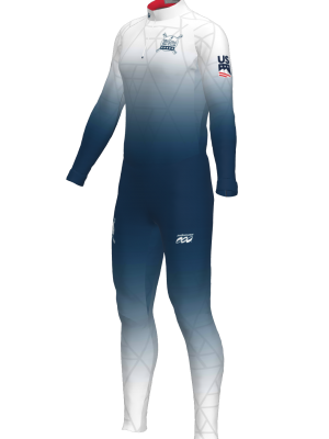 Podiumwear Unisex Silver Two-Piece Race Suit