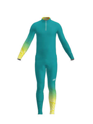 Podiumwear Unisex Gold Two-Piece Race Suit