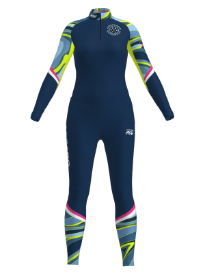 Podiumwear Women's Silver Two-Piece Race Suit