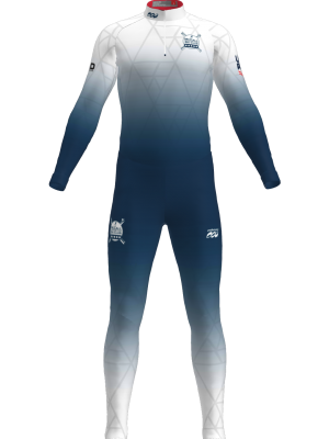 Podiumwear Unisex Silver Two-Piece Race Suit