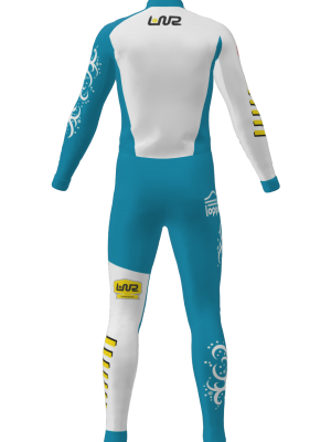 Podiumwear Unisex Silver Two-Piece Race Suit