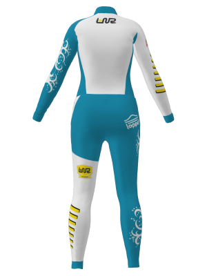 Podiumwear Women's Silver Two-Piece Race Suit