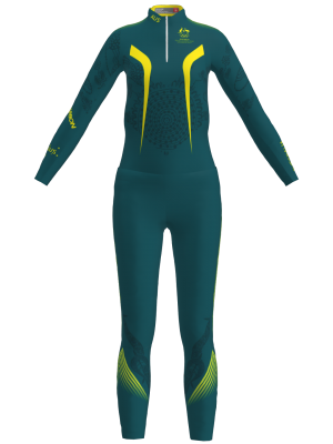 Podiumwear Women's Gold Two-Piece Race Suit