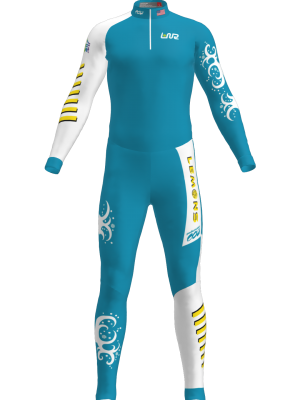 Podiumwear Unisex Silver Two-Piece Race Suit