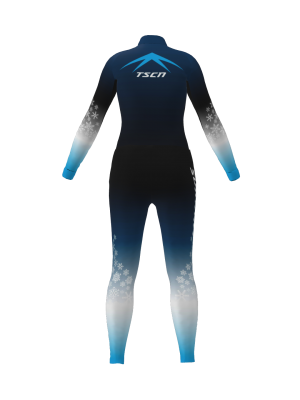 Podiumwear Women's Silver Two-Piece Race Suit