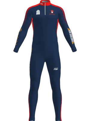 Podiumwear Unisex Silver Two-Piece Race Suit