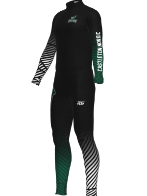 Podiumwear Unisex Silver Two-Piece Race Suit