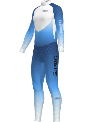 Podiumwear Unisex Silver Two-Piece Race Suit