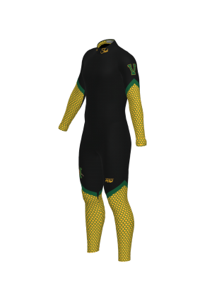 Podiumwear Unisex Gold One-Piece Race Suit
