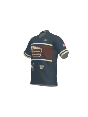 Podiumwear Men's Silver Short Sleeve MTB Jersey - New Fabric 2025!