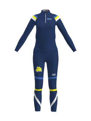 Podiumwear Women's Gold Two-Piece Race Suit