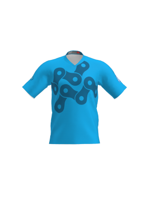 Podiumwear Men's Silver Short Sleeve MTB Jersey - New Fabric 2025!